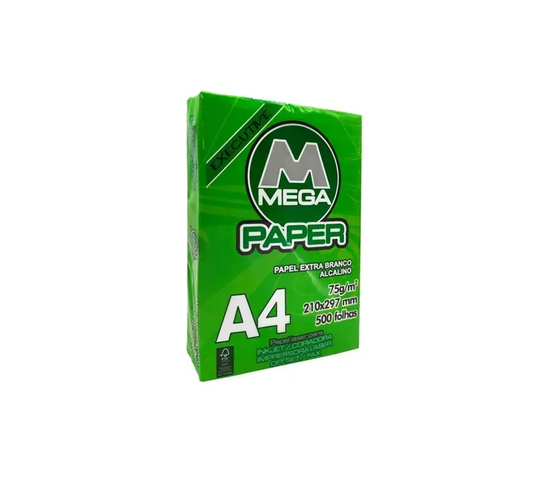 CAIXA PAPEL A4 MEGA PAPER 75G 10X500 FOLHAS