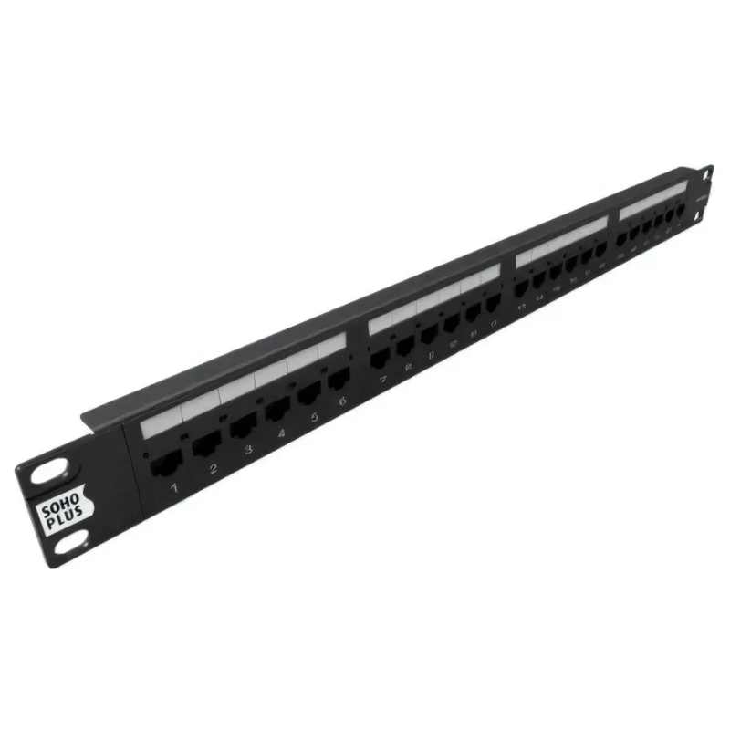 PATCH PANEL 24 PORTAS RJ45/RJ11 CAT 6 SOHOPLUS FURUKAWA