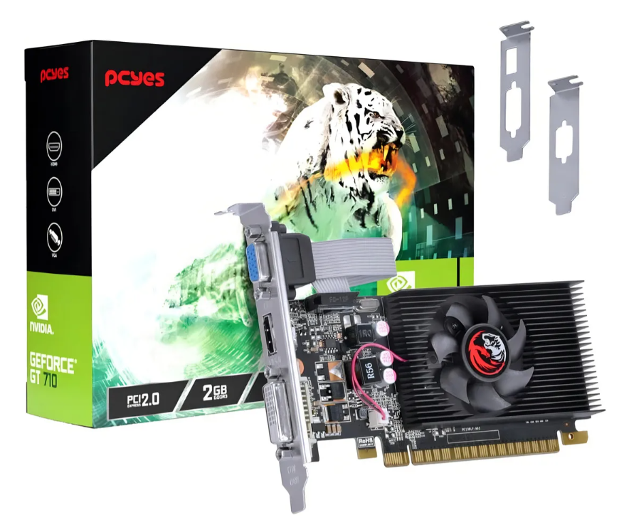 PLACA DE VIDEO NVIDIA GEFORCE GT 710 2GB DDR3 64BITS PCYES