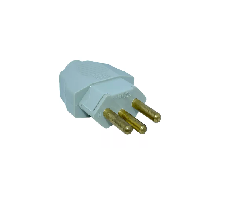 PLUGUE MACHO 180 2P+T 20A/250V CINZA