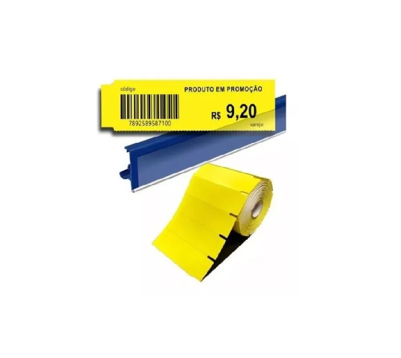 TAG GONDOLA 90X30-1 AMARELO TUB 1' 1000RL