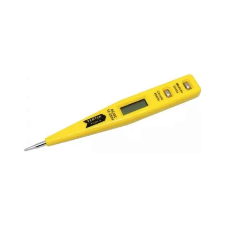TESTE DIGITAL DE VOLTAGEM/CORRENTE 12V A 220V 8210 FERTAK
